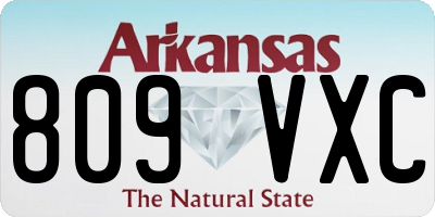 AR license plate 809VXC