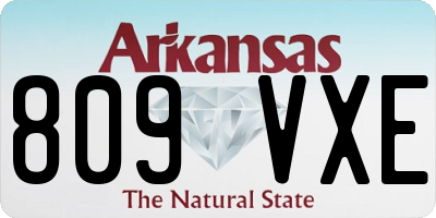 AR license plate 809VXE