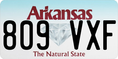 AR license plate 809VXF