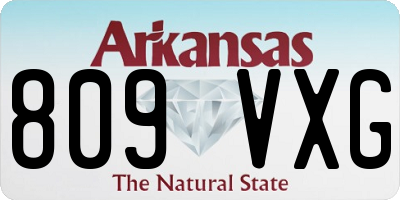 AR license plate 809VXG