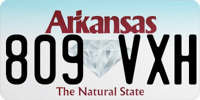AR license plate 809VXH