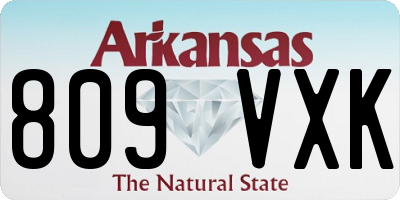 AR license plate 809VXK
