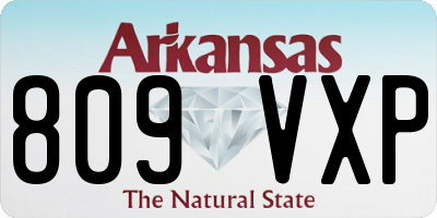AR license plate 809VXP