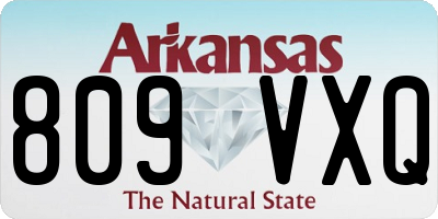 AR license plate 809VXQ
