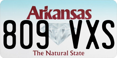 AR license plate 809VXS