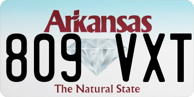 AR license plate 809VXT
