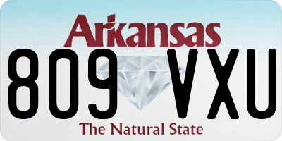 AR license plate 809VXU