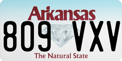 AR license plate 809VXV