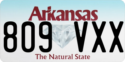 AR license plate 809VXX