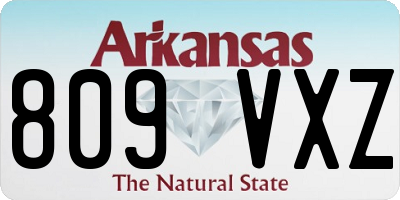 AR license plate 809VXZ