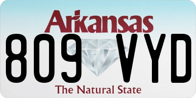 AR license plate 809VYD