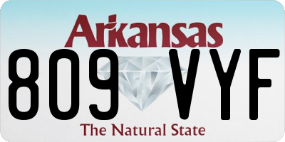 AR license plate 809VYF