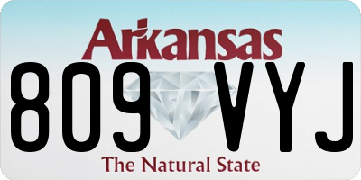 AR license plate 809VYJ