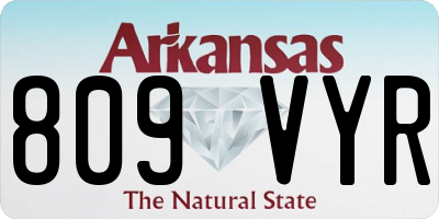 AR license plate 809VYR