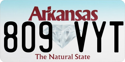 AR license plate 809VYT