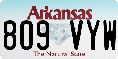 AR license plate 809VYW