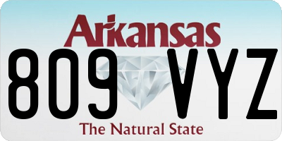 AR license plate 809VYZ
