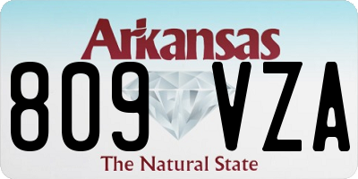 AR license plate 809VZA