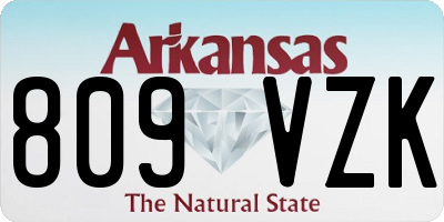 AR license plate 809VZK