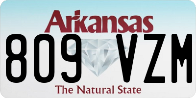 AR license plate 809VZM