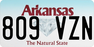 AR license plate 809VZN