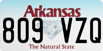 AR license plate 809VZQ