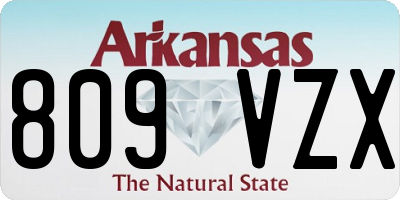 AR license plate 809VZX