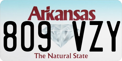 AR license plate 809VZY
