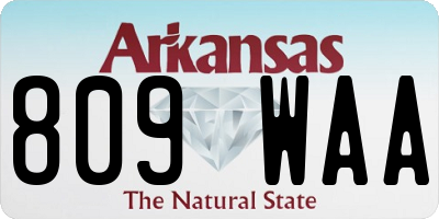 AR license plate 809WAA