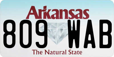AR license plate 809WAB