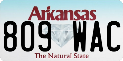 AR license plate 809WAC