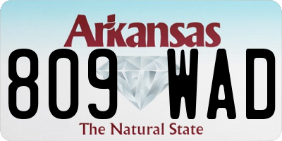 AR license plate 809WAD