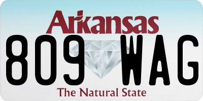 AR license plate 809WAG