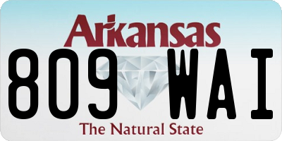 AR license plate 809WAI