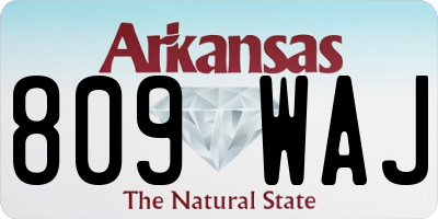 AR license plate 809WAJ