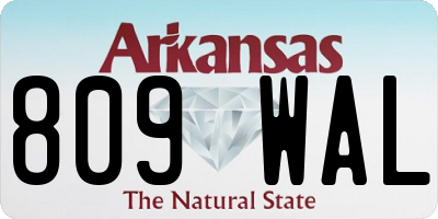 AR license plate 809WAL