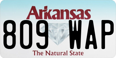 AR license plate 809WAP