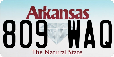 AR license plate 809WAQ