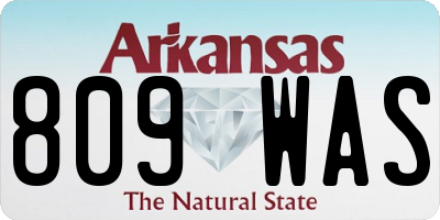 AR license plate 809WAS