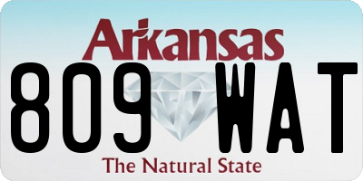 AR license plate 809WAT