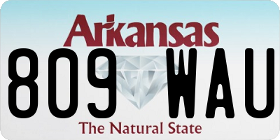 AR license plate 809WAU