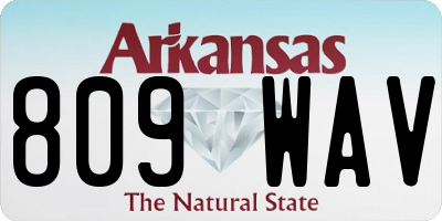 AR license plate 809WAV
