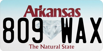 AR license plate 809WAX