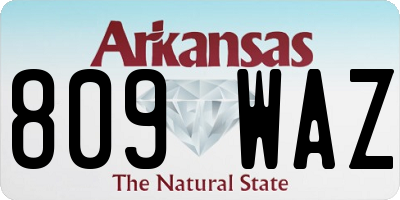 AR license plate 809WAZ