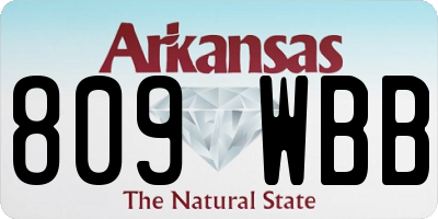 AR license plate 809WBB