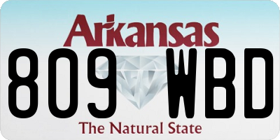 AR license plate 809WBD