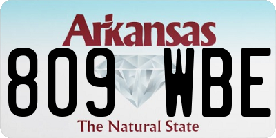 AR license plate 809WBE
