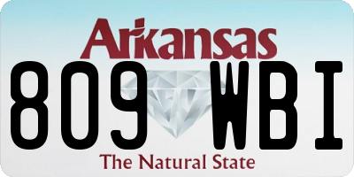 AR license plate 809WBI