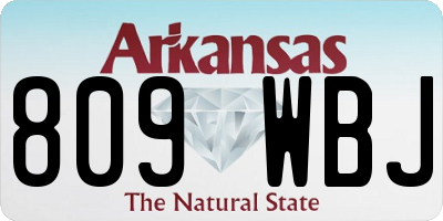 AR license plate 809WBJ