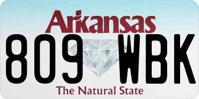 AR license plate 809WBK